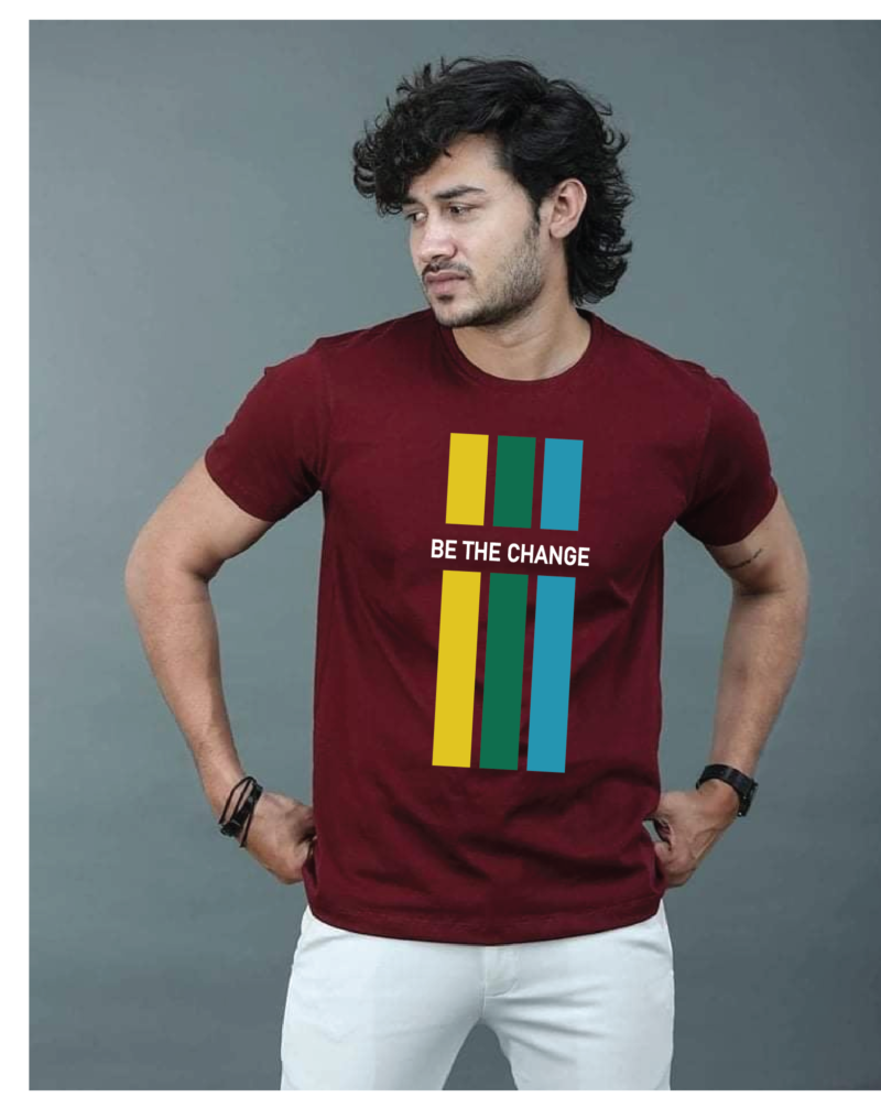 Premium Quality Cotton T-Shirt(Be The Change) - Image 5