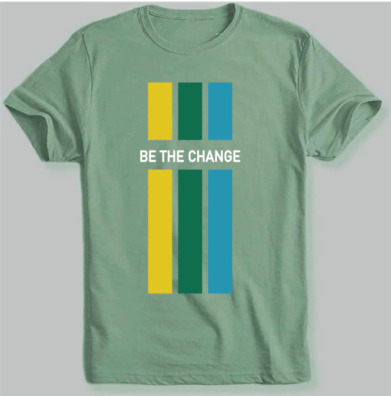 Premium Quality Cotton T-Shirt(Be The Change) - Image 3