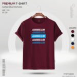 Premium Quality Cotton T-Shirt (Alhamdulillah-Yellow) - Image 2