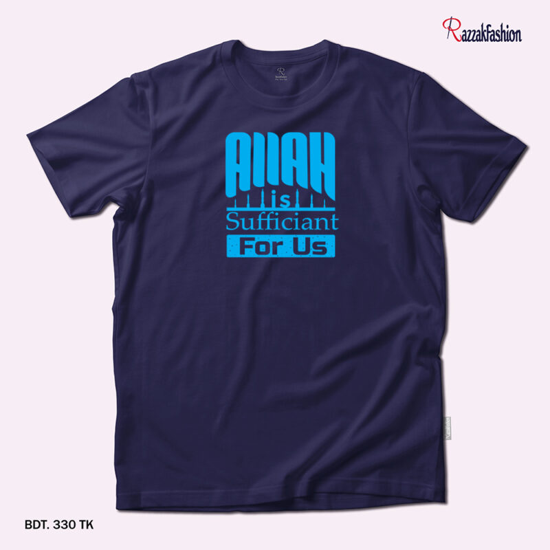 Premium Quality Cotton T-Shirt (Allah Sufficient For Us) - Image 2