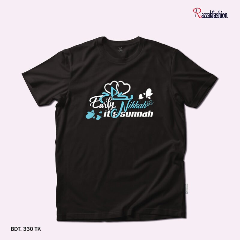 Premium Quality Cotton T-Shirt (Early Nikah It’s Sunnah) - Image 2