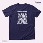 Premium Quality Cotton T-Shirt (Islam Is My Deen Jannah…) - Image 2