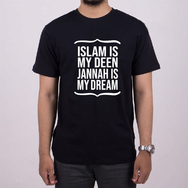 Premium Quality Cotton T-Shirt (Islam Is My Deen Jannah…) - Image 5