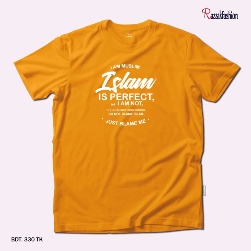 Premium Quality Cotton T-Shirt (Islam Is Perfect) - Image 2