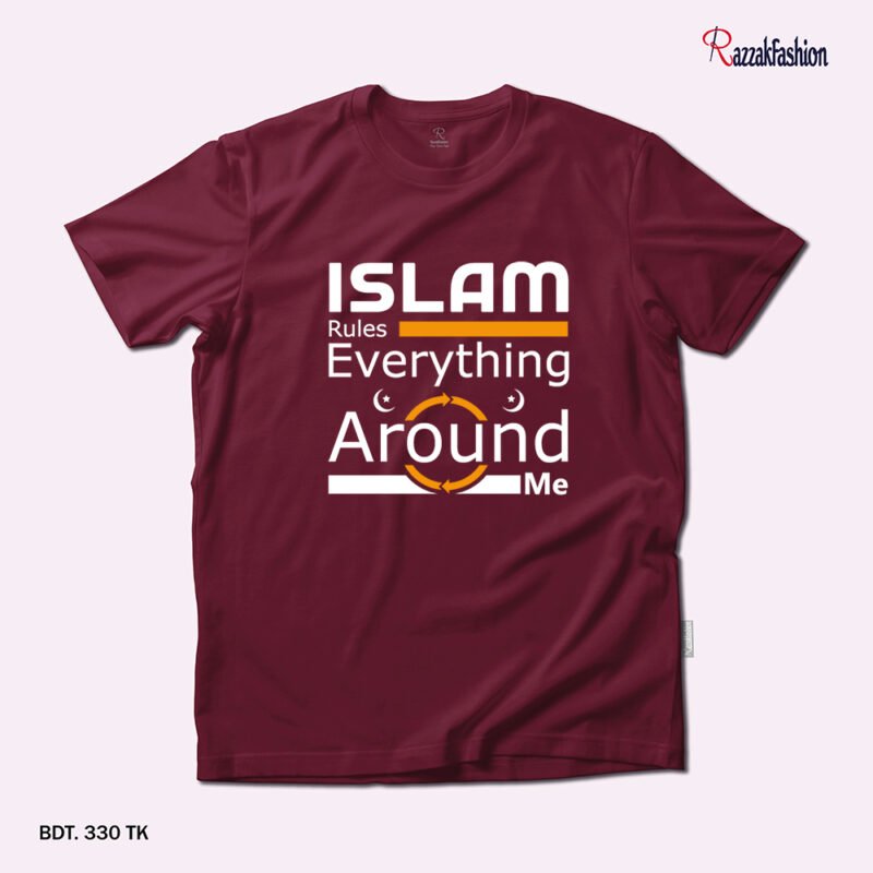 Premium Quality Cotton T-Shirt (Islam Rules Everything Around) - Image 2