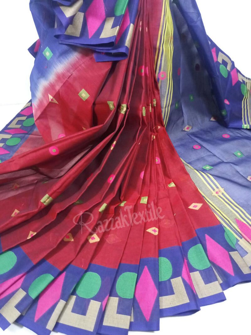 Tangail hybrid Ruhitan saree-13.5 hands - Image 2