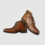 Leather Italian boot for men