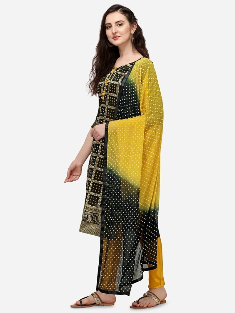 Pure AC Cotton Fabric High Quality Printed Three Piece With Dyeing Dupatta - Image 2