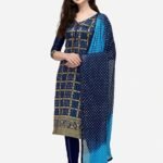 Pure AC Cotton Fabric High Quality Printed Three Piece With Dyeing Dupatta