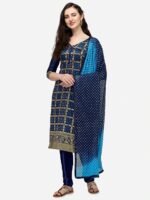 Pure AC Cotton Fabric High Quality Printed Three Piece With Dyeing Dupatta
