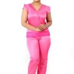 Ready Made Women's Satin Night Suit Set (Top and Pyjama)