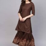 Unstitched silk printed two piece