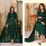 Georgette Three piece With Embroidery Work