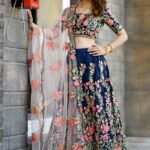 Semi-Stitched Georgette Lehenga for women.