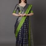 Printed Silk Saree With Blouse Piece For Women