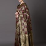 Printed Silk Saree With Blouse Piece For Women
