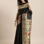 Printed Silk Saree With Blouse Piece For Women
