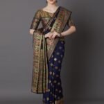Printed Silk Saree With Blouse Piece For Women