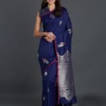 Printed Silk Saree With Blouse Piece For Women