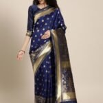 Printed Silk Saree With Blouse Piece For Women