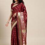 Printed Silk Saree With Blouse Piece For Women