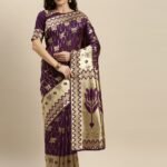 Printed Silk Saree With Blouse Piece For Women