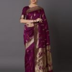 Printed Silk Saree With Blouse Piece For Women