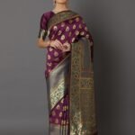 Printed Silk Saree With Blouse Piece For Women