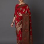 Printed Silk Saree With Blouse Piece For Women