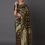 Printed Silk Saree With Blouse Piece For Women