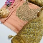 Dollar Work with Gorgeous Dupatta Embroidery and Dollar Work Salwar Kameez