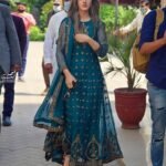 New Heavy Organza Fabric Butter Fly inner Embroidery Semi-Stitched Salwar Suit