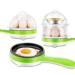 Electric Egg Boiler Steamer Omelet Frying Pan Non-Stick Boiled Eggs Boiler Steamer