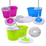 360 Degree Rotating Spinning Magic Microfiber 2 Heads Mop set