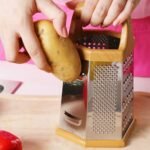 Kitchen Box Grater, Stainless Steel Cheese Grater - 6 Sides