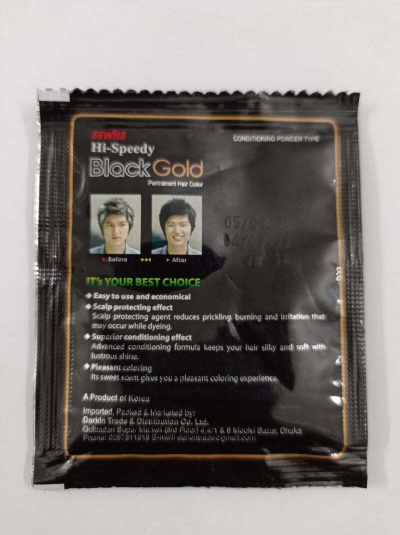 HI-SPEEDY BLACK GOLD (PERMANENT HAIR COLOR)3.5gm - Image 2