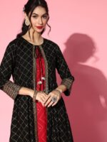 Full AC Cotton printed ethnic wear Ready kurta set (3pis)