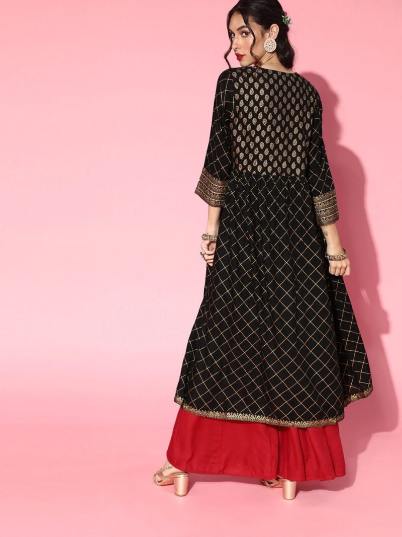 Full AC Cotton printed ethnic wear Ready kurta set (3pis) - Image 4