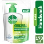 Dettol Handwash Original 170ml Refill, Liquid Soap with protection from 100 illness-causing germs