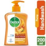 Dettol Handwash Re-energize 200ml Pump, pH-Balanced Liquid Soap formula