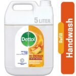 Dettol Handwash Re-Energize 5L Mega Refill Super Saver Pack, pH-Balanced Liquid Soap formula