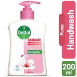 Dettol Handwash Skincare 200ml Pump, pH-Balanced Liquid Soap with Moisturizers
