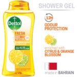 Dettol Antibacterial Body Wash Fresh Citrus & Orange Blossom with 12 Hours Odour Protection 250ml Shower Gel