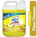 Lizol Disinfectant Floor & Surface Cleaner 5L Citrus, Super Saver Pack, Kills 99.9% Germs