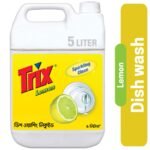 Trix Dishwashing Liquid 5L Mega Refill Lemon Fragrance for Scratch-Free Sparkling Clean Dishes, removes grease stains with power-rich thick foam
