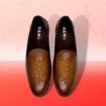 Fashionable Emboidery Leather Shoe For Men - - Image 2