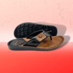 Walkaroo Men's Stylish and Confort Black Tan Sandal