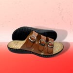 Anatomic Sole Leather Sandal For Ladies -
