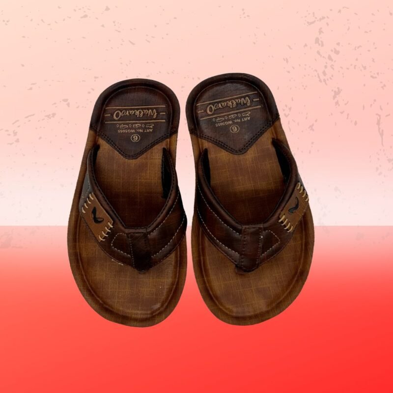 Walkaroo Men's Stylish and Confort Brown Tan Sandal - Image 3