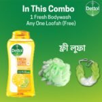 Dettol Antibacterial Body Wash Loofah Free Shower Gel Fresh Citrus & Orange Blossom with 12 Hour Odour Protection 250ml - Image 2